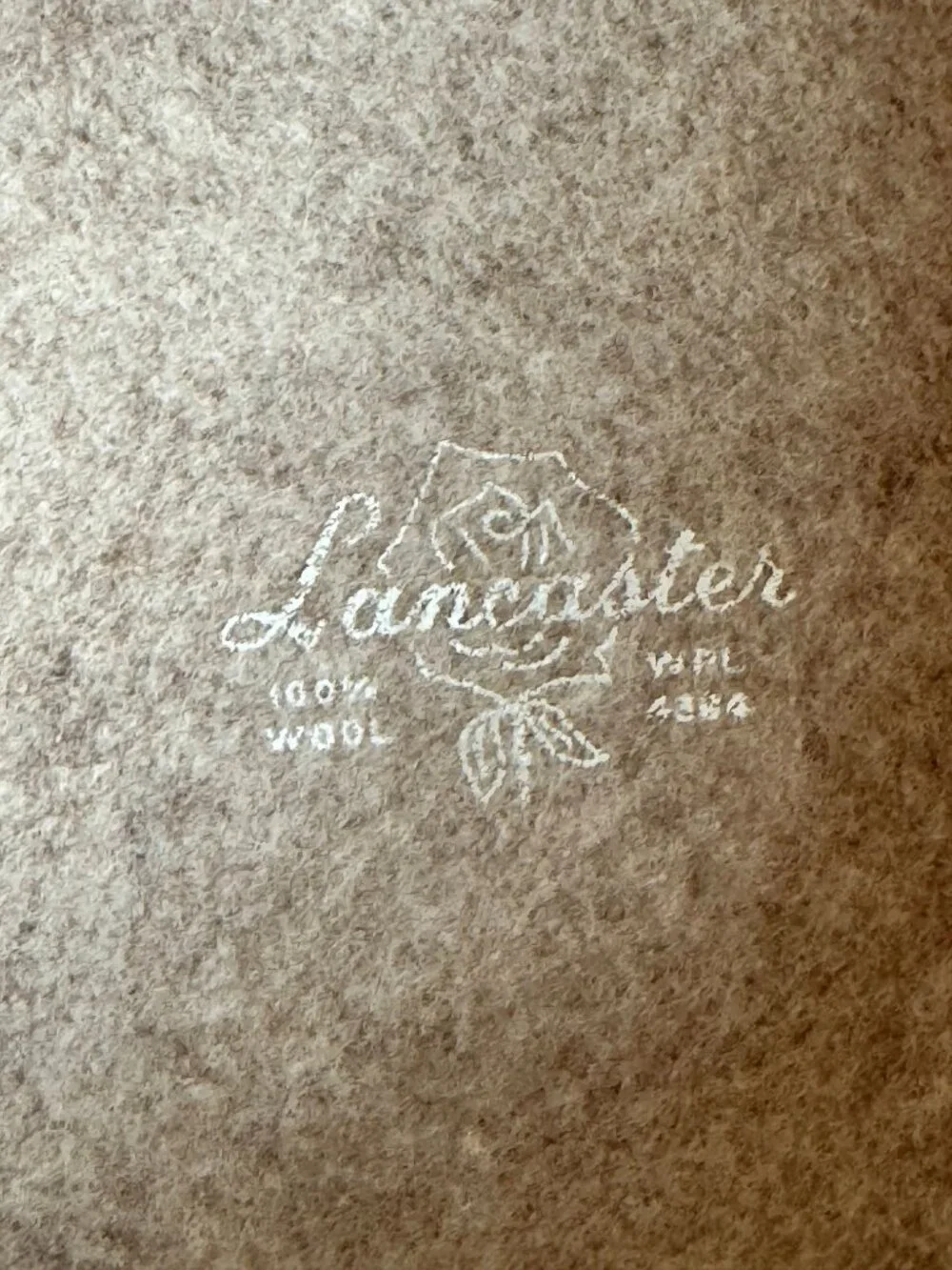 Vintage Lancaster 100% Wool Felt Cloche Bucket Hat Heather Beige One Size